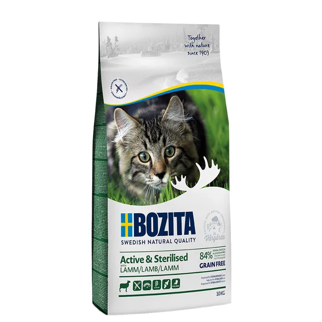 Bozita Grain Free Active & Sterilised s jehněčím - 2 kg