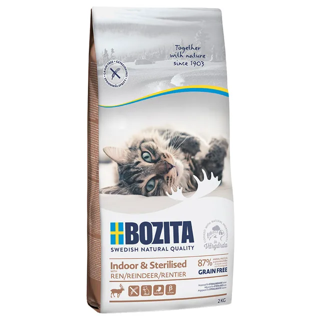 Bozita Grain Free Indoor & Sterilised se sobem - výhodné balení 2 x 10 kg