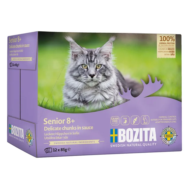 Bozita Morsels in Sauce Senior 12 x 85 g - Balení směsí (2 druhy)