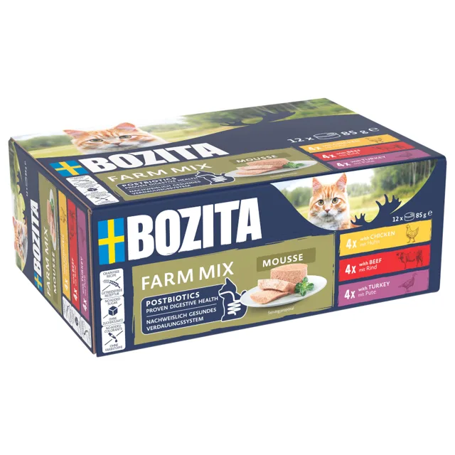 Bozita Mousse 12 x 85 g - mixed farm