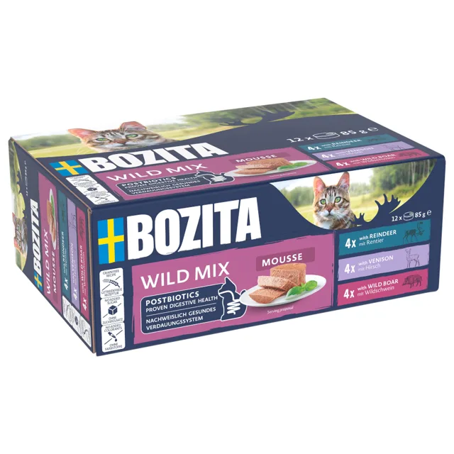 Bozita Mousse 12 x 85 g - mixed wild