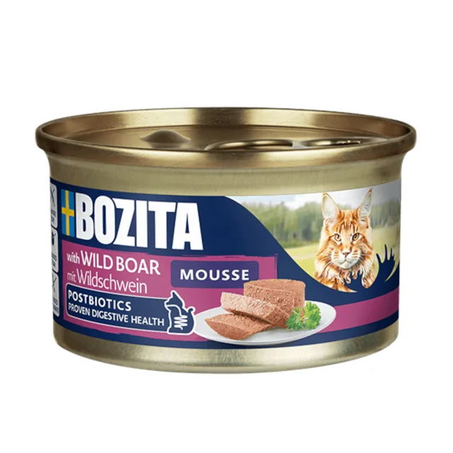Bozita Mousse Postbiotics 12 x 85 g - divočák