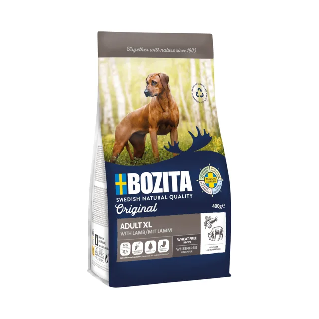 Bozita Original Adult XL s jehněčím - bez pšenice - Výhodné balení 2 x 12 kg