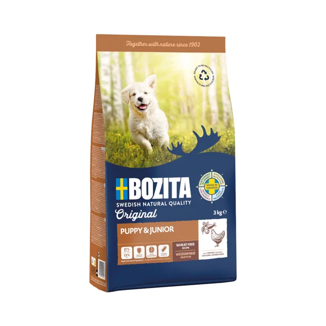Bozita Original Puppy & Junior bez pšenice - Výhodné balení 2 x 12 kg
