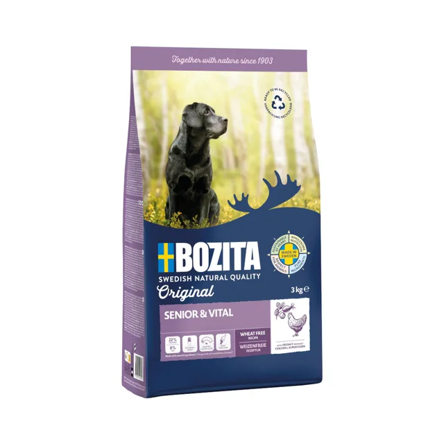 Bozita Original Senior & Vital s kuřecím - bez pšenice - 2 x 12 kg