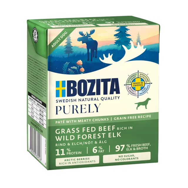 Bozita Purely Paté 6 ks (6 x 370 g) - Puppy & Junior s krůtím