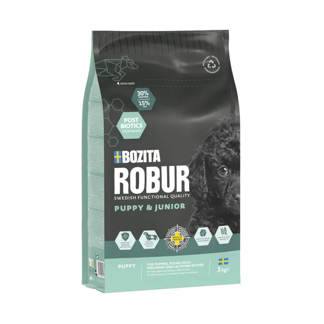 Bozita Robur Puppy & Junior Chicken - 3 kg