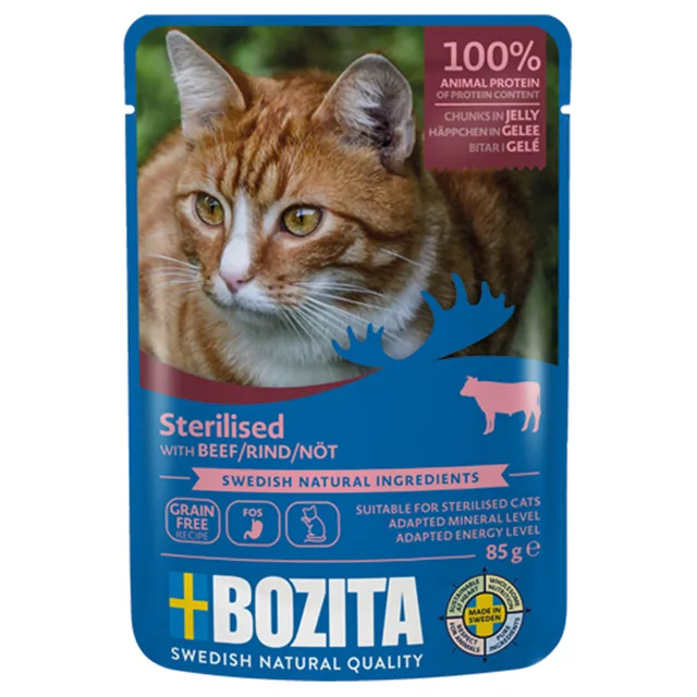 Bozita Sterilised kousky v želé 12 kapsiček (12 x 85 g) - hovězí