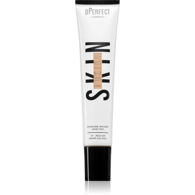 BPerfect Skin Fusion Skincare Infused Skin Tint lehký make-up pro přirozený vzhled odstín 14 Medium Warm Golden 30 ml