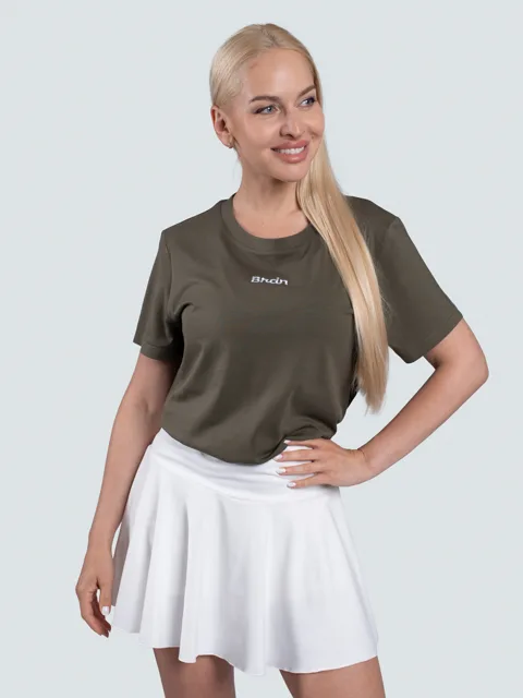Brain dámské tričko z BIO bavlny, khaki Velikost: XS