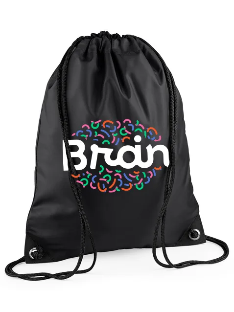 Brain Gymsack, voděodolný vak na záda, antracitová
