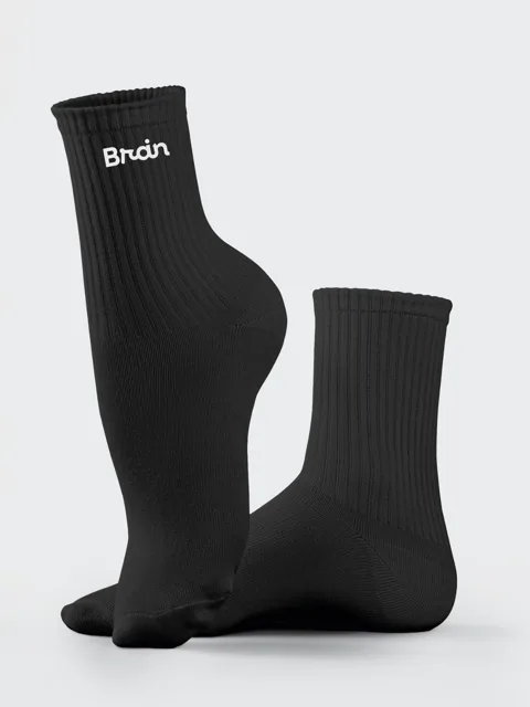 Brain ponožky, BIO bavlna, černé Velikost: 39-42
