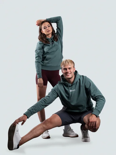 Brain unisex mikina z BIO bavlny, malé logo, tlumená zelená Velikost: XS
