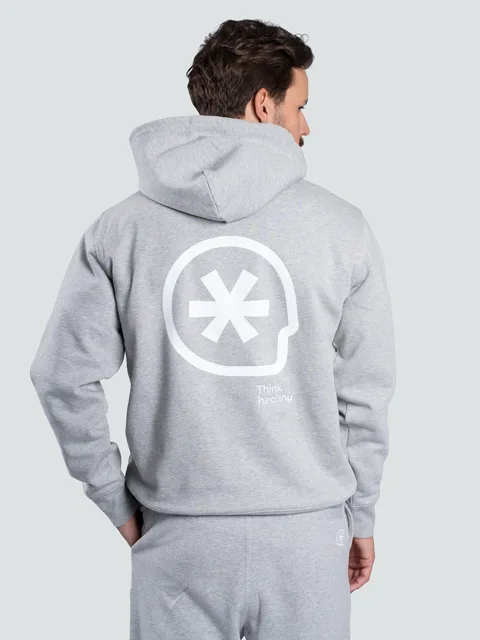 Brain unisex mikina z BIO bavlny, velké logo, šedá Velikost: L