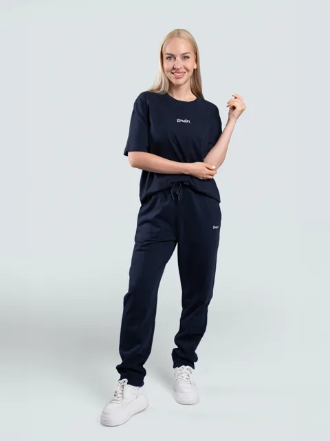Brain unisex tepláky z BIO bavlny, modré Velikost: S