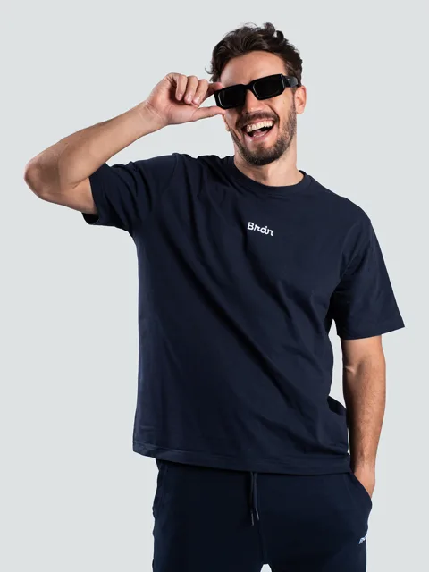 Brain unisex tričko, modré Velikost: L
