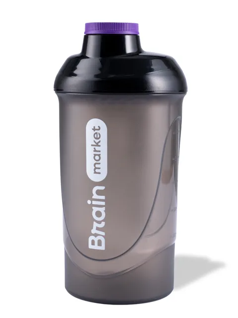 BrainMarket plastový shaker (šejkr), černý, 600 ml