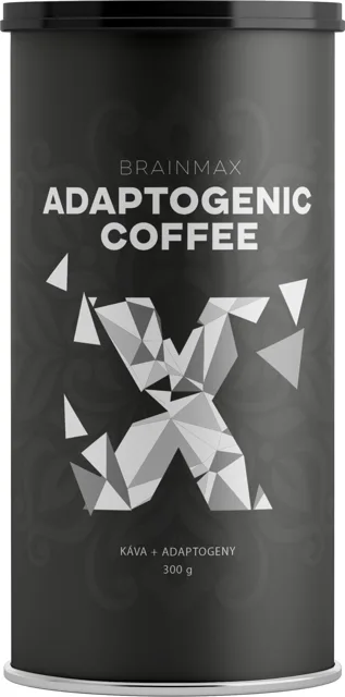BrainMax Adaptogenic Coffee, Instantní BIO káva s adaptogeny, 300 g