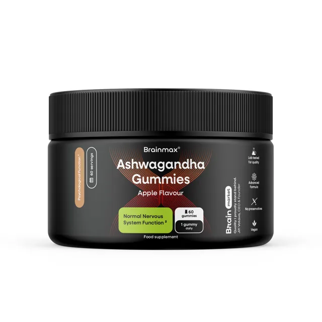 BrainMax® Ashwagandha Gummies, 60 bonbónů