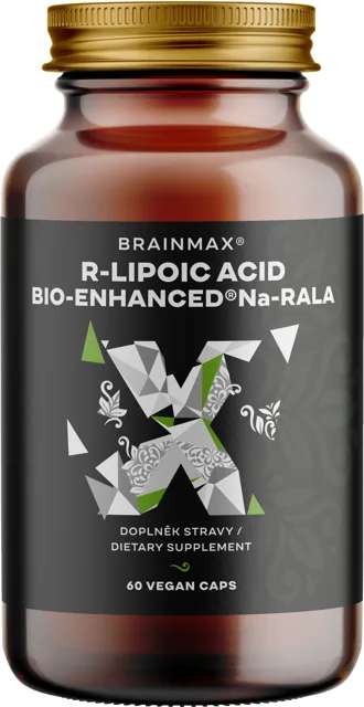 BrainMax Bio-Enhanced® Na-RALA, aktivní kyselina lipoová, 60 rostlinných kapslí