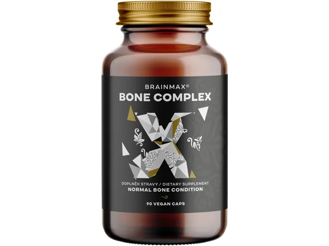BrainMax Bone Complex, podpora zdraví kostí, 90 rostlinných kapslí