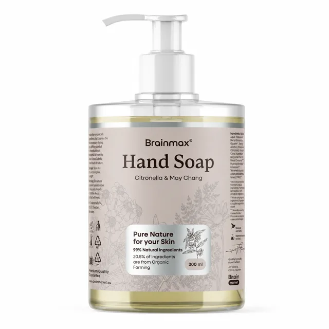 BrainMax BrainMax® Liquid Hand Soap Citronella & May Chang, 300 ml