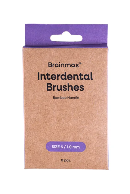 BrainMax BrainMax® Mezizubní kartáčky z bambusu, 8 ks Mezizubní kartáčky: 1 mm