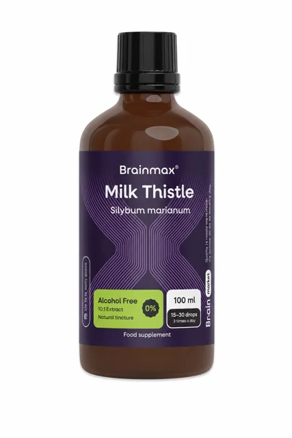 BrainMax BrainMax® Milk Thistle Alcohol Free Tincture, 10:1 Extract, 100 ml