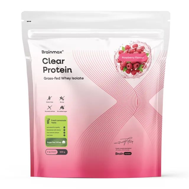 BrainMax Clear Protein®, Raspberry, 500 g