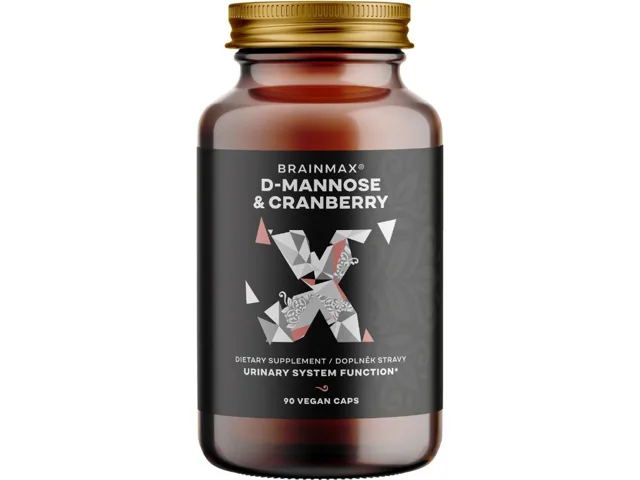 BrainMax D-Mannose & Cranberry, D-Manóza & Brusinka, 90 rostlinných kapslí