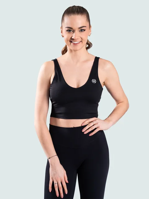 BrainMax dámská sportovní podprsenka Basic, černá Velikost: L