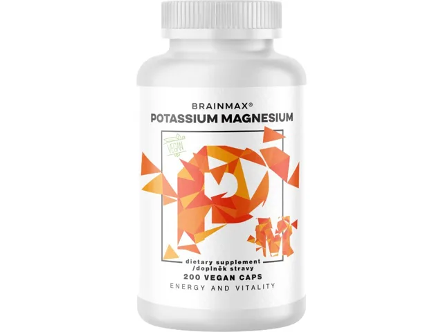 BrainMax Draslík Magnesium®, Draslík citrát + Hořčík malát, 200 rostlinných kapslí
