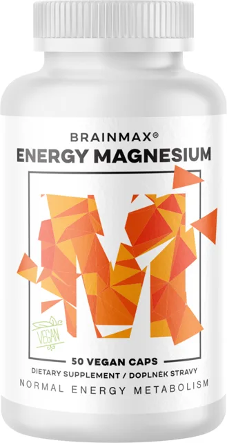 BrainMax Energy Magnesium®, 50 rostlinných kapslí