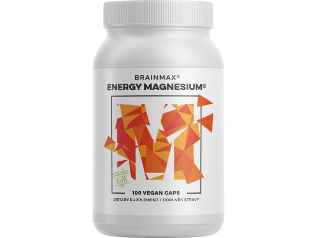 BrainMax Energy Magnesium®, Hořčík Malát 1000 mg, 100 rostlinných kapslí