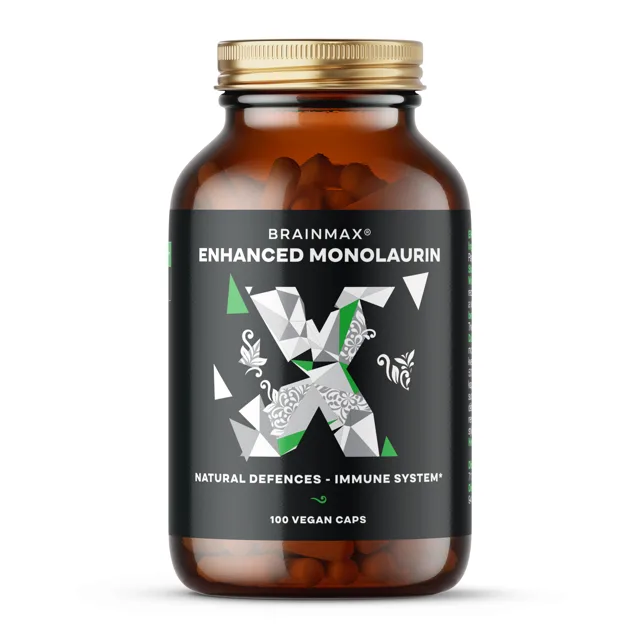 BrainMax Enhanced Monolaurin, 100 rostlinných kapslí