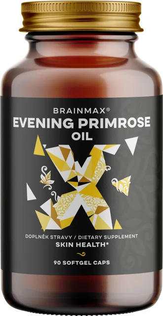 BrainMax Evening Primrose oil, pupálkový olej, 90 rostlinných softgelových kapslí