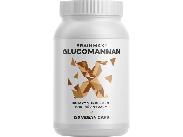 BrainMax Glucomannan, 500 mg, 180 rostlinných kapslí