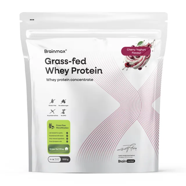 BrainMax Grass-fed Whey Protein®, Cherry yoghurt, 1000 g