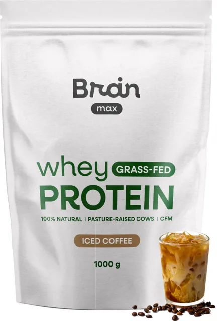 BrainMax Grass-fed Whey Protein®, Ledová káva, 1000 g