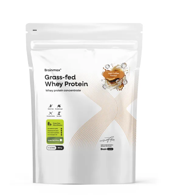 BrainMax Grass-fed Whey Protein®, Ledová káva, 500 g