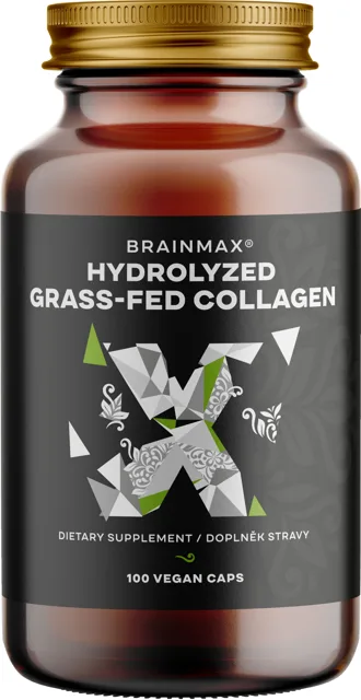 BrainMax Hydrolyzovaný GrassFed Collagen® (kolagen z krav krmených trávou), 600 mg, 100 kapslí