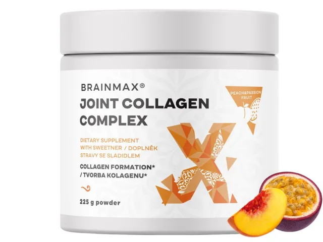 BrainMax Joint collagen komplex, broskev-marakuja, 225 g