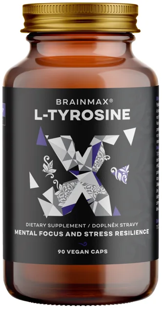 BrainMax® L-Tyrosine, 750 mg, 90 rostlinných kapslí
