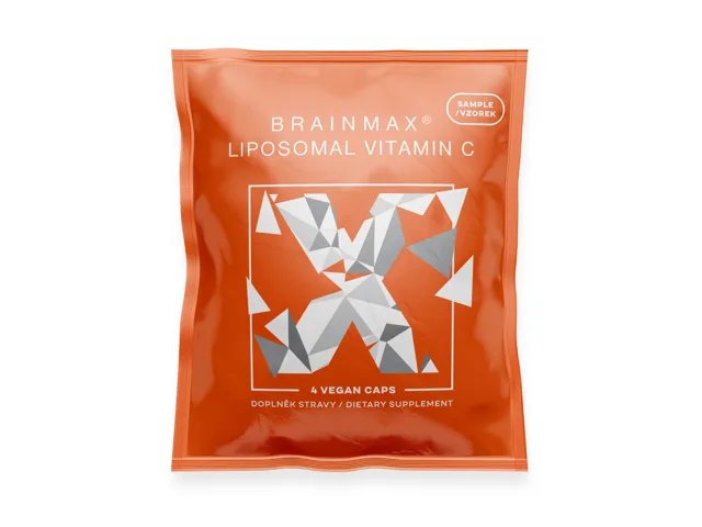 BrainMax Liposomal Vitamin C® UPGRADE, Lipozomální Vitamín C, 500 mg, 4 rostlinné kapsle, VZOREK