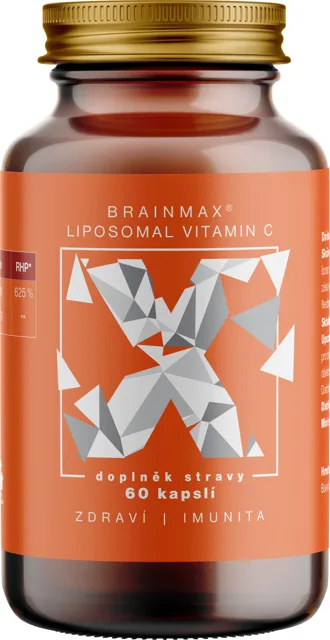 BrainMax Liposomal Vitamin C® UPGRADE, Lipozomální Vitamín C, 500 mg, 60 rostlinných kapslí