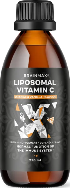 BrainMax Liquid Liposomal Vitamin C, Orange & Vanilla, 500 mg, 250 ml