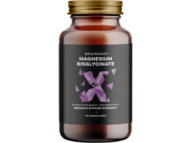 BrainMax Magnesium Bisglycinate®, 90 rostlinných kapslí