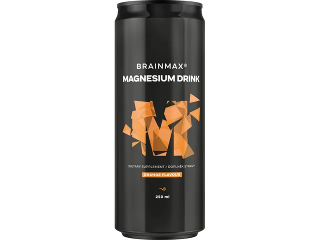 BrainMax Magnesium drink 250 mg, hořčík, 250 ml Příchuť: Pomeranč
