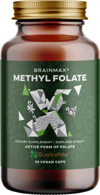 BrainMax Methyl Folate®, Kyselina listová v aktivní formě, 400 mcg, 50 rostlinných kapslí