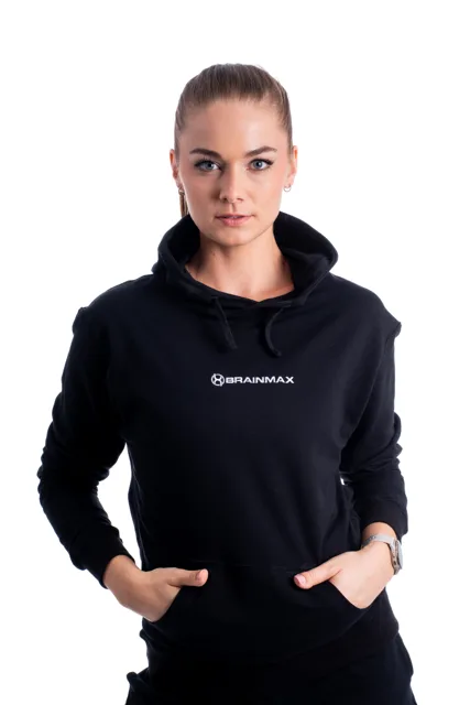 BrainMax mikina z BIO bavlny, unisex, černá Velikost: L